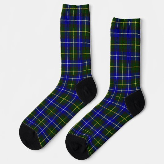 Macneil van Barra tartan blauw groen gelooid Sokken (Links)