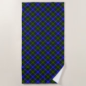 Macneil van Barra tartan blauw groen gelooid Strandlaken (Voorkant)