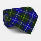 Macneil van Barra tartan blauw groen gelooid Stropdas (Opgerold)