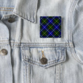 Macneil van Barra tartan blauw groen gelooid Vierkante Button 5,1 Cm (In situ)