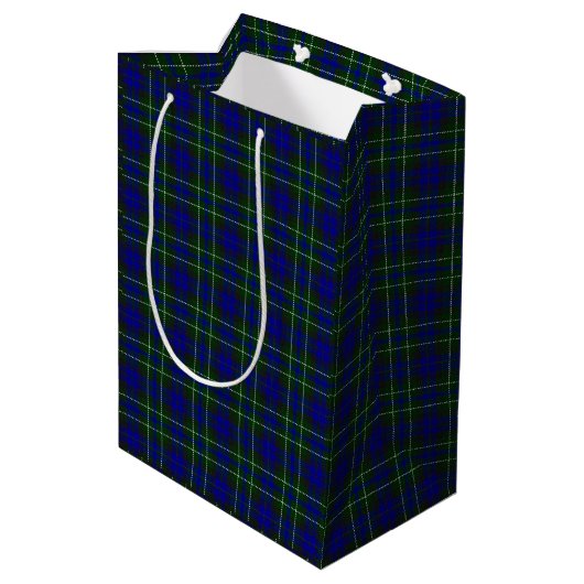 Macneil van Colonsay tartan blauw groen gelooid Medium Cadeauzakje (Achterkant Gekanteld)