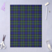 Macneil van Colonsay tartan blauw groen gelooid Tissuepapier (Craft)