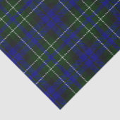 Macneil van Colonsay tartan blauw groen gelooid Tissuepapier (Detail)