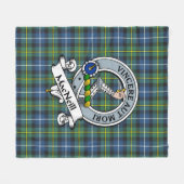 MacNeill van Barra Ancient Clan Badge Tartan Plaid Fleece Deken (Voorkant (Horizontaal))
