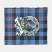 MacNeill van Barra Clan Badge Tartan Plaid Fleece Deken (Voorkant (Horizontaal))