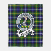 MacNeill van Barra Modern Clan Badge Tartan Plaid Fleece Deken (Voorkant)