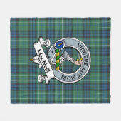 MacNeill van Colonsay Clan Badge Tartan Pset Fleece Deken (Voorkant (Horizontaal))