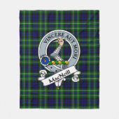 MacNeill van Colonsay Hunting Clan Badge Tartan Pl Fleece Deken (Voorkant)