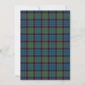 MacNichol Hunting Tartan Wedding Kaart (Achterkant)