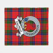 MacNicol Clan Badge Tartan Pset Fleece Deken (Voorkant (Horizontaal))