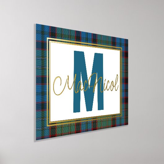 MacNicol Hunting Pset Monogram Folie Afdrukken (Laagn)