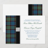 MacNicol Hunting Tartan Wedding Invitation Kaart (Voorkant / Achterkant)