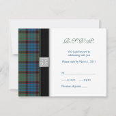 MacNicol Jacht Schotse Plaid Keltische Antwoordkaa RSVP Kaartje (Voorkant)