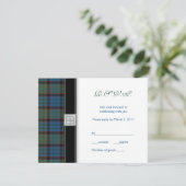 MacNicol Jacht Schotse Plaid Keltische Antwoordkaa RSVP Kaartje (Staand voorkant)