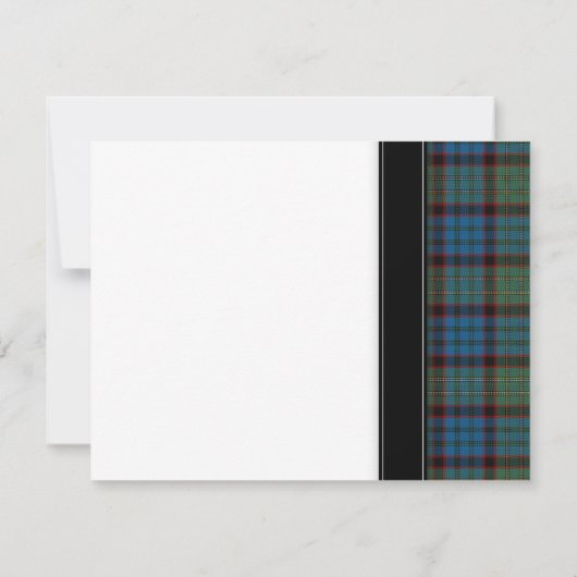 MacNicol Jacht Schotse Plaid Keltische Antwoordkaa RSVP Kaartje (Achterkant)