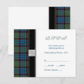 MacNicol Jacht Tartan Keltische antwoordkaart RSVP Kaartje (Voorkant / Achterkant)
