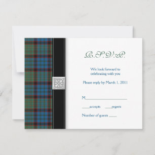 MacNicol Jacht Tartan Keltische Antwoordkaart RSVP Kaartje