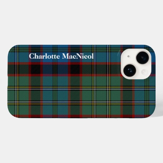 MacNicol Tartan spelden Hoesje-Mate iPhone Case (Achterkant (horizontaal))
