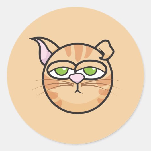 Macon en vrienden: Mosterdsticker Ronde Sticker (Voorkant)
