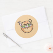 Macon en vrienden: Mosterdsticker Ronde Sticker (Envelop)