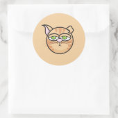 Macon en vrienden: Mosterdsticker Ronde Sticker (Tas)