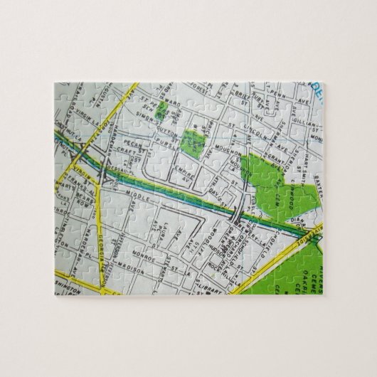 Macon, GA  kaart Legpuzzel (Horizontaal)