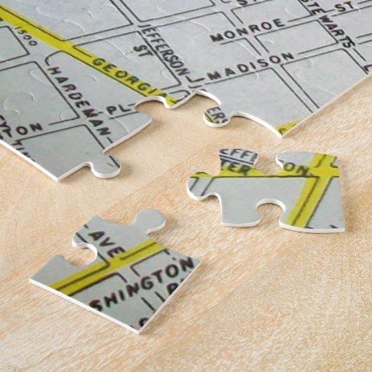 Macon, GA  kaart Legpuzzel (Zijkant)