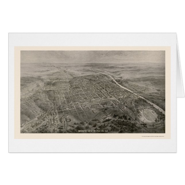 Macon, GA Panorama - 1912 (Voorkant Horizontaal)
