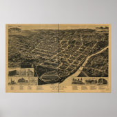 Macon Georgia 1887 Panorama Poster (Voorkant)