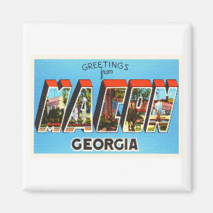 Macon Georgia GA Old Vintage Travel Souvenir Magneet