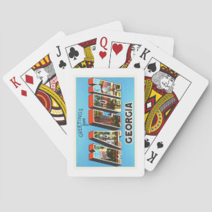 Macon Georgia GA Oude Vintage Reis Souvenir Speelkaarten