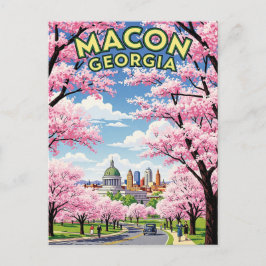 Macon Georgia Reizen Briefkaart