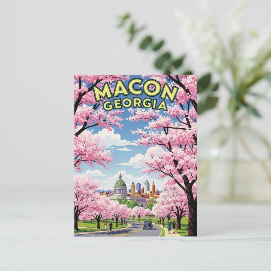Macon Georgia Reizen Briefkaart (Staand voorkant)