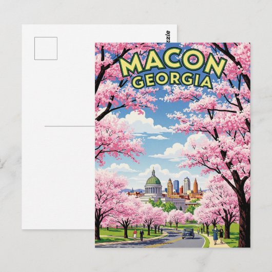 Macon Georgia Reizen Briefkaart (Voorkant / Achterkant)