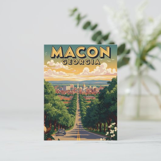 Macon Georgia Reizen Briefkaart (Staand voorkant)