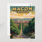Macon Georgia Reizen Briefkaart (Voorkant / Achterkant)