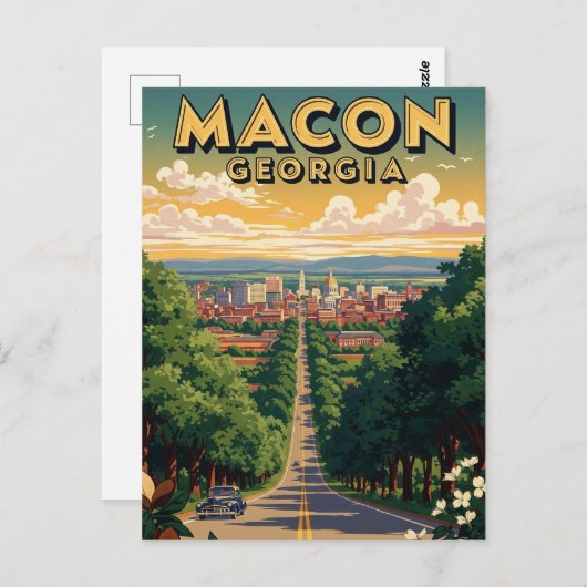 Macon Georgia Reizen Briefkaart (Voorkant / Achterkant)