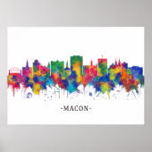 Macon Georgia Skyline Poster (Voorkant)