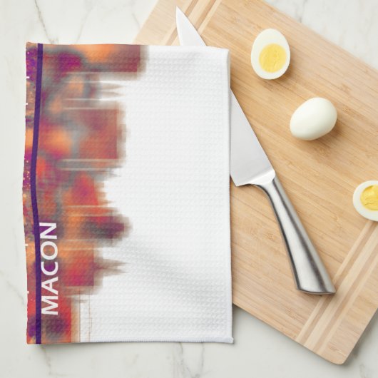 Macon Georgia Skyline Theedoek (Quarter Fold)