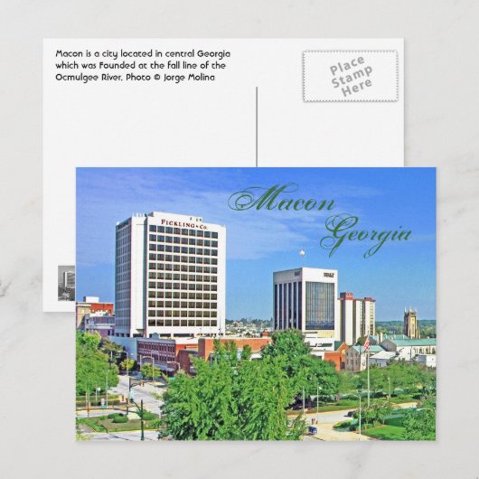 Macon, Georgia, VS Briefkaart (Voorkant / Achterkant)
