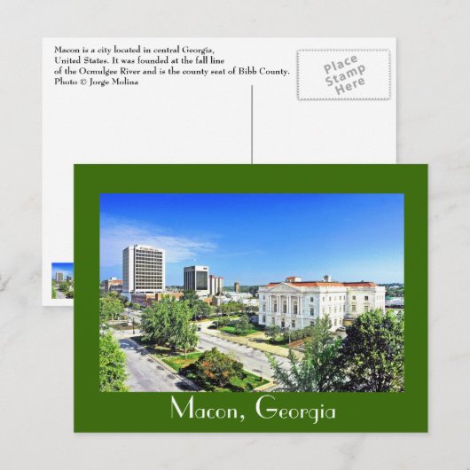 Macon, Georgia, VS Briefkaart (Voorkant / Achterkant)