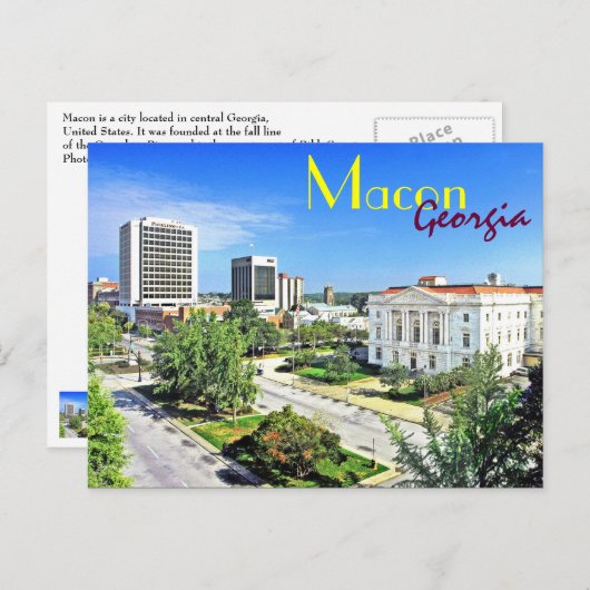 Macon, Georgia, VS Briefkaart (Voorkant / Achterkant)