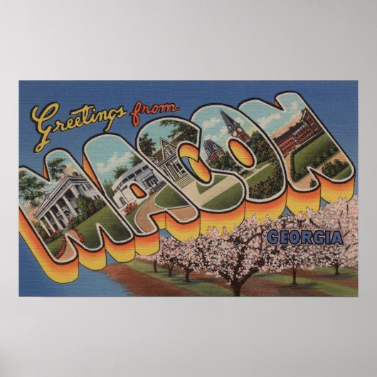 Macon, GeorgiaLarge Letter ScenesMacon, GA Poster (Voorkant)