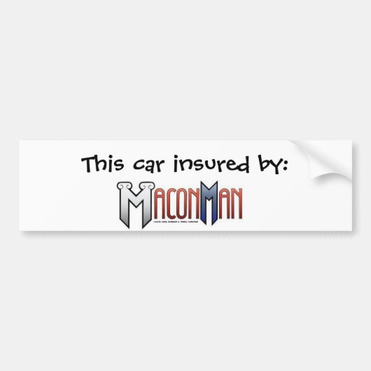Macon Man Bumpersticker (Voorkant)