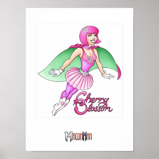 Macon Man Cherry Blossom Poster (Voorkant)