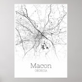 Macon Map - Georgia - City Map Poster (Voorkant)