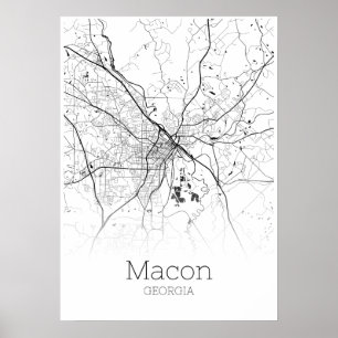 Macon Map - Georgia - City Map Poster