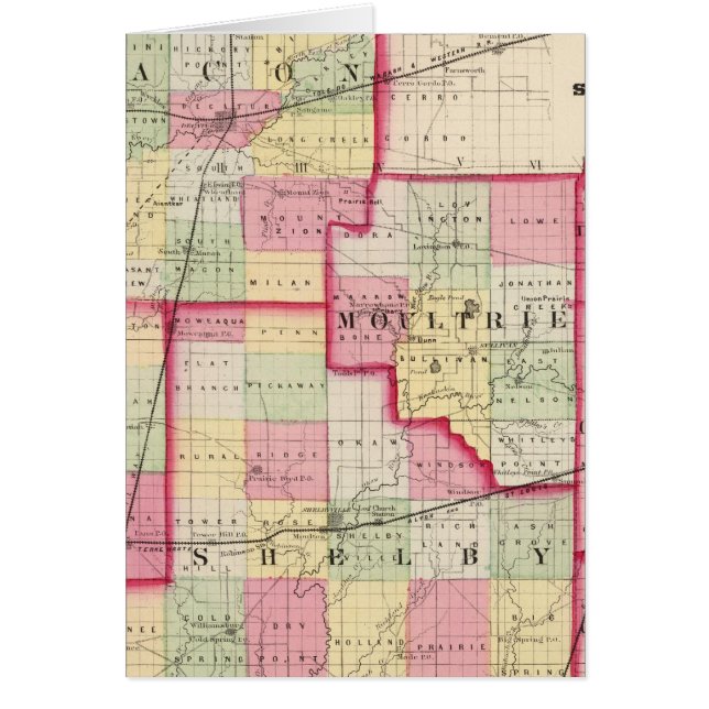 Macon, Moultrie, provincie Shelby (Voorkant)