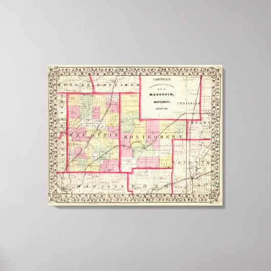 Macoupin, provincie Montgomery Canvas Afdruk (Voorkant)