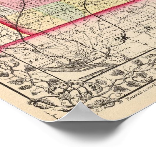 Macoupin, provincie Montgomery Poster (Hoek)